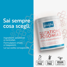 Carica l'immagine nel visualizzatore di Gallery, Glutatione Liposomiale 250 mg PiùLife, 60 Capsule Vegetali