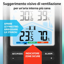 Carica l'immagine nel visualizzatore di Gallery, ADE Stazione meteo Digitale con Sensore Esterno Wireless | Qualita Aria Monitoraggio | Ventilazione Consigliata | Termom