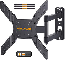 Carica l'immagine nel visualizzatore di Gallery, Perlegear Supporto da Parete per TV da 26 a 65 Pollici, Staffa TV con Braccio Girevole ed Estendibile, Max VESA 400x400,
