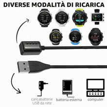 Carica l'immagine nel visualizzatore di Gallery, Caricatore compatibile con Suunto 9/9 Baro / D5 / EON Core/Spartan - Cavo usb di ricambio 100cm Caricabatterie Addatore 