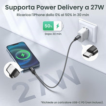 Carica l'immagine nel visualizzatore di Gallery, RAVIAD Cavo USB C a Lightning 0.15M Certificato MFi Cavo iPhone USB Tipo C