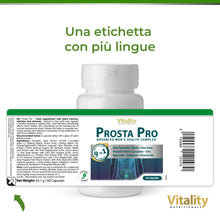 Carica l'immagine nel visualizzatore di Gallery, Prosta Pro High Dose. Complesso di capsule per la prostata con 600 mg di estratto di zucca, vitamina B6, zinco e selenio