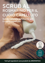 Carica l'immagine nel visualizzatore di Gallery, AROMATICA Scrub per il cuoio capelluto al rosmarino 165 g, senza solfati, senza silicone, vegano, detergente per il cuoi