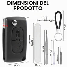 Carica l'immagine nel visualizzatore di Gallery, Guscio Chiave Auto 2 Tasti CE0523 HU83 Compatibile con Peugeot 207 307 308