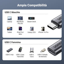 Carica l'immagine nel visualizzatore di Gallery, UGREEN Cavo Type C Video 4K@60Hz USB 3.2 Prolunga 10Gbps 100W