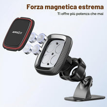 Carica l'immagine nel visualizzatore di Gallery, Supporto Cellulare Auto Magnetico, APPS2Car 360° Supporto Magnetico Telefono Auto per Cruscotto, Universale del Porta Ce