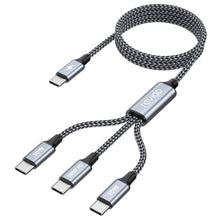 Carica l'immagine nel visualizzatore di Gallery, RAVIAD 100W Cavo USB C 1.2M, Multi Cavo di Ricarica con 3 Porte Tipo C