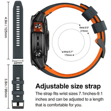 Carica l'immagine nel visualizzatore di Gallery, 22mm Cinturino per orologio Fenix 7 Pro/6 Pro/7/6/5/Forerunner 965