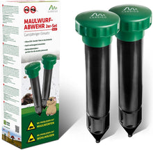 Carica l'immagine nel visualizzatore di Gallery, GARDIGO® Repellente per Talpe - Set da 2 | Deterrente per Talpe ca. 700m²