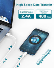 Carica l'immagine nel visualizzatore di Gallery, Cavo iPhone Originale A pple Certificato MFi, Cavo Lightning 1M 2Pezzi, Cavo Ricarica i Phone Cavetto Phone Carica Rapid