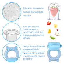 Carica l'immagine nel visualizzatore di Gallery, Faburo 2pcs Ciuccio Frutta Neonati per Alimenti + 9pcs Ciuccio in Silicone