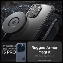 Carica l'immagine nel visualizzatore di Gallery, Spigen Cover Rugged Armor MagFit per iPhone 15 Pro
