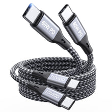 Carica l'immagine nel visualizzatore di Gallery, RAVIAD Cavo USB C USB C [2Pezzi 1M], 60W Cavo USB Type-C PD 3A Ricarica