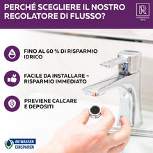 Carica l'immagine nel visualizzatore di Gallery, Prodotto Italiano - Rompigetto Rubinetto Cucina M24 - Aeratore per Rubinetto High-Tech - Risparmio Idrico e Filtrazione 