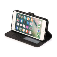 Carica l'immagine nel visualizzatore di Gallery, Custodia Cover in Pelle per iPhone 7 Plus/iPhone 8 Plus, Nero