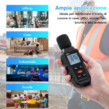 Carica l'immagine nel visualizzatore di Gallery, Mcbazel Fonometro Digitale 30-130 dB, Misuratore Decibel