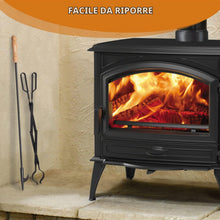 Carica l'immagine nel visualizzatore di Gallery, Uten Kit Camino Attrezzi 2 Pezzi, Pinze per Caminetti e Fire Poker per Camino, Set Utensili Camino in Ferro Battuto, Acc