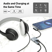 Carica l'immagine nel visualizzatore di Gallery, BENFEI Adattatore da USB C a jack audio con ricarica rapida da 60 W, USB-C a cuffie femmina da 3,5 mm compatibile con iP
