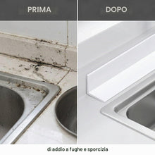 Carica l'immagine nel visualizzatore di Gallery, Nastro Sigillante Impermeabile In Silicone Antimuffa, Profilo Autoadesivo Per Bagno E Cucina, Bianco, Larghezza 22Mm, Lu