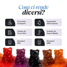 Carica l'immagine nel visualizzatore di Gallery, L-Teanina Bambini Gommose | 50 mg di L-Teanina | 30 Gommose | Novomins