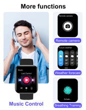 Carica l'immagine nel visualizzatore di Gallery, Smartwatch Uomo Donna Chiamate Bluetooth Smart Watch con Contapassi Cardiofrequenzimetro da Polso Saturimetro Orologio F