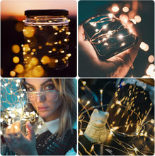 Carica l'immagine nel visualizzatore di Gallery, Luci LED a Batteria, 9 Set, 20 LED, 2m, Filo di Rame