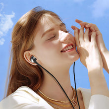 Carica l'immagine nel visualizzatore di Gallery, Cuffie con Filo, Auricolari con Filo USB C con Microfono, Hi-Fi Stereo Auricolari USB C con filo In-Ear Cuffie (Nero)