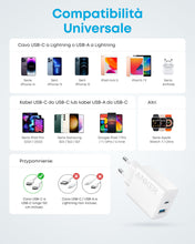 Carica l'immagine nel visualizzatore di Gallery, Anker Caricatore iPhone 20W USB C rapido da parete