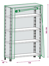 Carica l'immagine nel visualizzatore di Gallery, Custodia Protettiva per Scaffali di dimensioni 120 cm x 40 cm x 185-195 cm