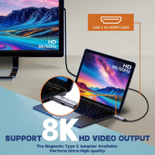 Carica l'immagine nel visualizzatore di Gallery, Adattatore USB C Magnetico – Confezione da 2 140W Adattatore Magnetic USB-C Dritto Trasmissione dati a 40 Gbps per Lapto