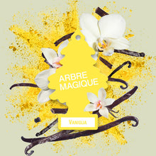 Carica l'immagine nel visualizzatore di Gallery, Arbre Magique Duo Pack Vaniglia – Profumatore per Auto – 7 Settiane di Naturale Freschezza - Durata Costante – Fragranza