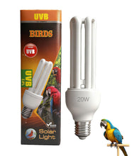 Carica l'immagine nel visualizzatore di Gallery, KINGYEENUO E27 Lampadina UVA UVB per Uccelli 2.4 UVB 20W Lampada