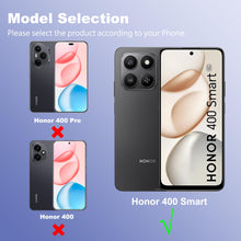 Carica l'immagine nel visualizzatore di Gallery, CAUHENYEE Trasparente Cover per Honor 400 Smart 5G / 4G Custodia, con 1 Pezzi Schermo in Vetro Temperato, Cover Sottile 