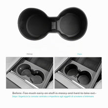 Carica l'immagine nel visualizzatore di Gallery, CDEFG Compatibile con Tesla Model 3 2025 Highland Console Centrale Portabicchieri, Silicone Supporto per Tazza Organizer