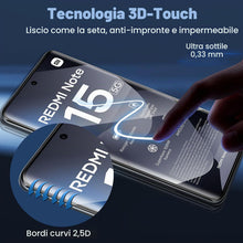 Carica l'immagine nel visualizzatore di Gallery, Aerku 3D Pellicola Vetro Temperato per Xiaomi Redmi Note 15 5G/ Poco M8 5G, HD Trasparente Pellicola Fotocamera, [2+2 Pe