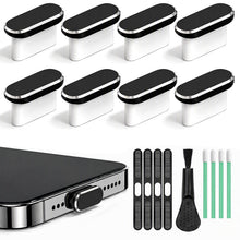 Carica l'immagine nel visualizzatore di Gallery, 8 Tappi Antipolvere in Metallo USB-C per iPhone 15-18 Pro Max e Serie Air