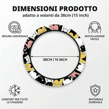 Carica l'immagine nel visualizzatore di Gallery, Coprivolante Auto Universale, Copri Volante per Auto Universale, Copri Sterzo Antiscivolo, Morbido Elastico Copri Volant