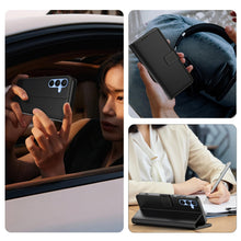 Carica l'immagine nel visualizzatore di Gallery, Cover per Samsung Galaxy S25 5G / S24 5G a Libro in Pelle,Nero