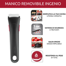 Carica l'immagine nel visualizzatore di Gallery, Lagostina Ingenio Manico Rimovibile Ergonomico, Colore Nero
