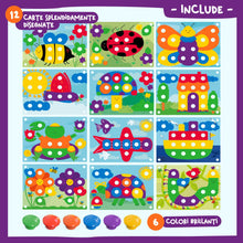 Carica l'immagine nel visualizzatore di Gallery, Nene Toys Gioco di Chiodini in Legno per Bambini dai 2 Anni