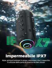 Carica l'immagine nel visualizzatore di Gallery, RIENOK Cassa Bluetooth Portatile Potente 40W Impermeabile, Doppie Trombe