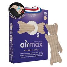 Carica l'immagine nel visualizzatore di Gallery, Air Max cerotti nasali - 30 pezzi Tan extra resistenti - Dormire meglio, anti russamento, allevia la congestione nasale 