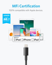 Carica l'immagine nel visualizzatore di Gallery, Anker cavo lightning Premium in Nylon 1 m, Certificato Apple MFi