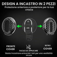 Carica l'immagine nel visualizzatore di Gallery, kwmobile Cover copri-chiave compatibile con Mini con 3 tasti Smart Key - Guscio protettivo chiavi auto - copertina in pl