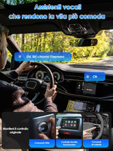 Carica l'immagine nel visualizzatore di Gallery, Adattatore CarPlay Wireless 2026, USB/Type-C, Connessione Rapida, iOS 12+