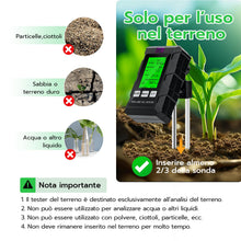 Carica l'immagine nel visualizzatore di Gallery, Wigearss Misuratore pH per Terreno 6 in 1, Tester Digitale per Piante, Nero