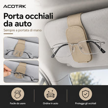 Carica l'immagine nel visualizzatore di Gallery, Porta Occhiali Auto, Portaocchiali da Sole per Aletta Parasole con Clip, Supporto per Occhiali da Vista, Biglietti, Cart