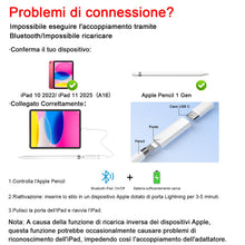 Carica l'immagine nel visualizzatore di Gallery, Adattatore USB-C per Apple Pencil 1 Gen, Accoppiamento Bluetooth