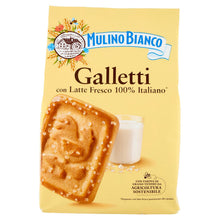 Carica l'immagine nel visualizzatore di Gallery, Mulino Bianco Biscotti Frollini Galletti con Latte Fresco, 350g