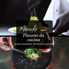 Carica l'immagine nel visualizzatore di Gallery, Marindo® Pinze da barbecue da 35 cm, pinzette da cucina extra lunghe, in acciaio inox, lavabili in lavastoviglie, forma 